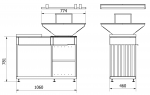 Ohnisko s grilom QUADRUM HORIZONTAL