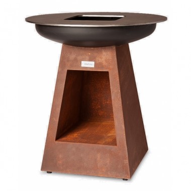 Záhradný gril OnFire s výklenkom na drevo 100 cm - corten