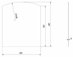Sklo pod krbové kachle MADRIT 850x990x5mm