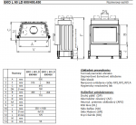 Kobok EKO L, LD 600/400 Teplovzdušná krbová vložka