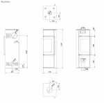 Kratki TORA S 8 povrchová úprava - NERO